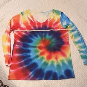 Colorful Tie-Dye Long Sleeve Shirt